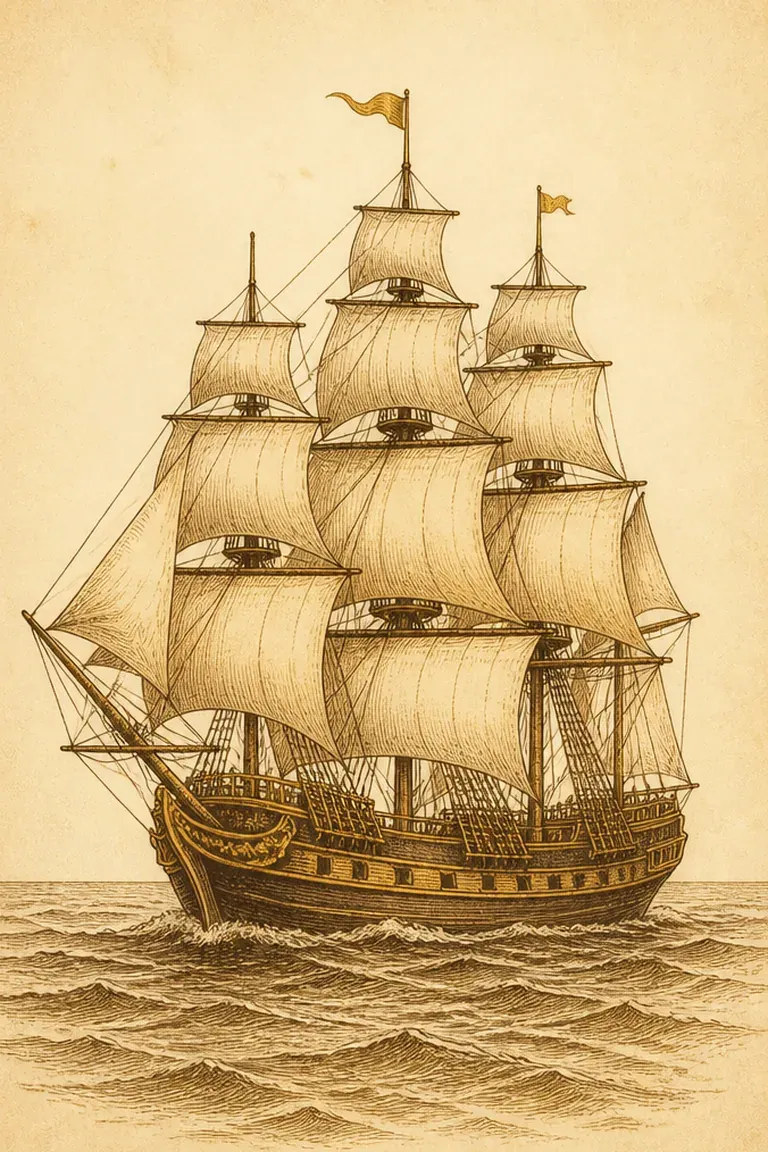 Carta O Navio do baralho cigano