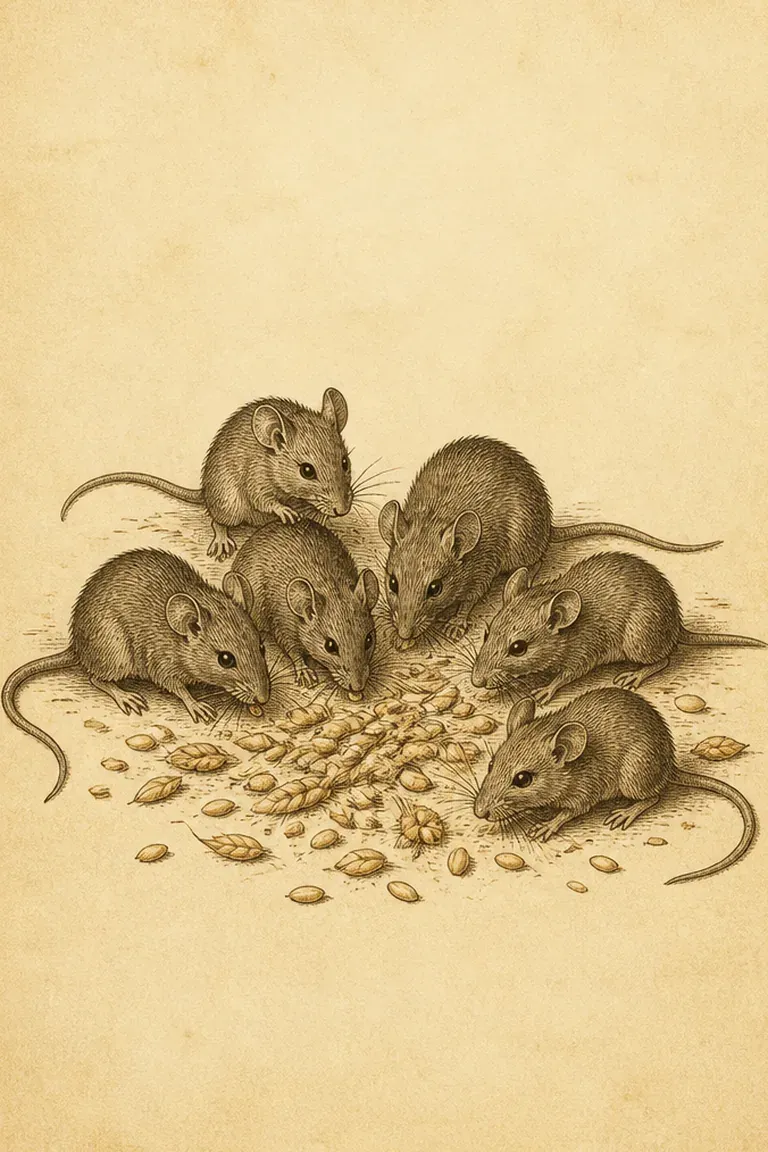 Carta Os Ratos do baralho cigano