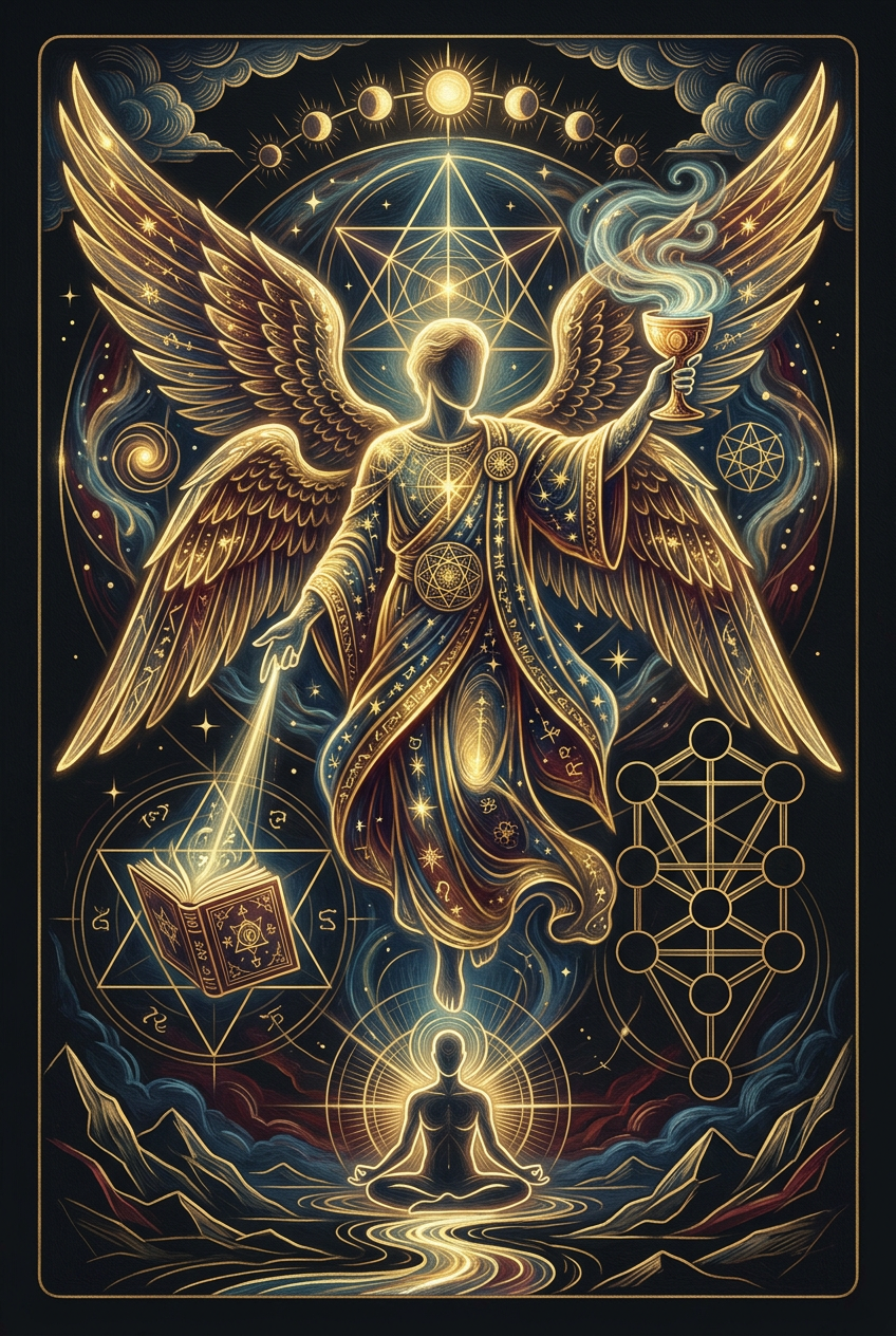 Arte do anjo Iah-Hel