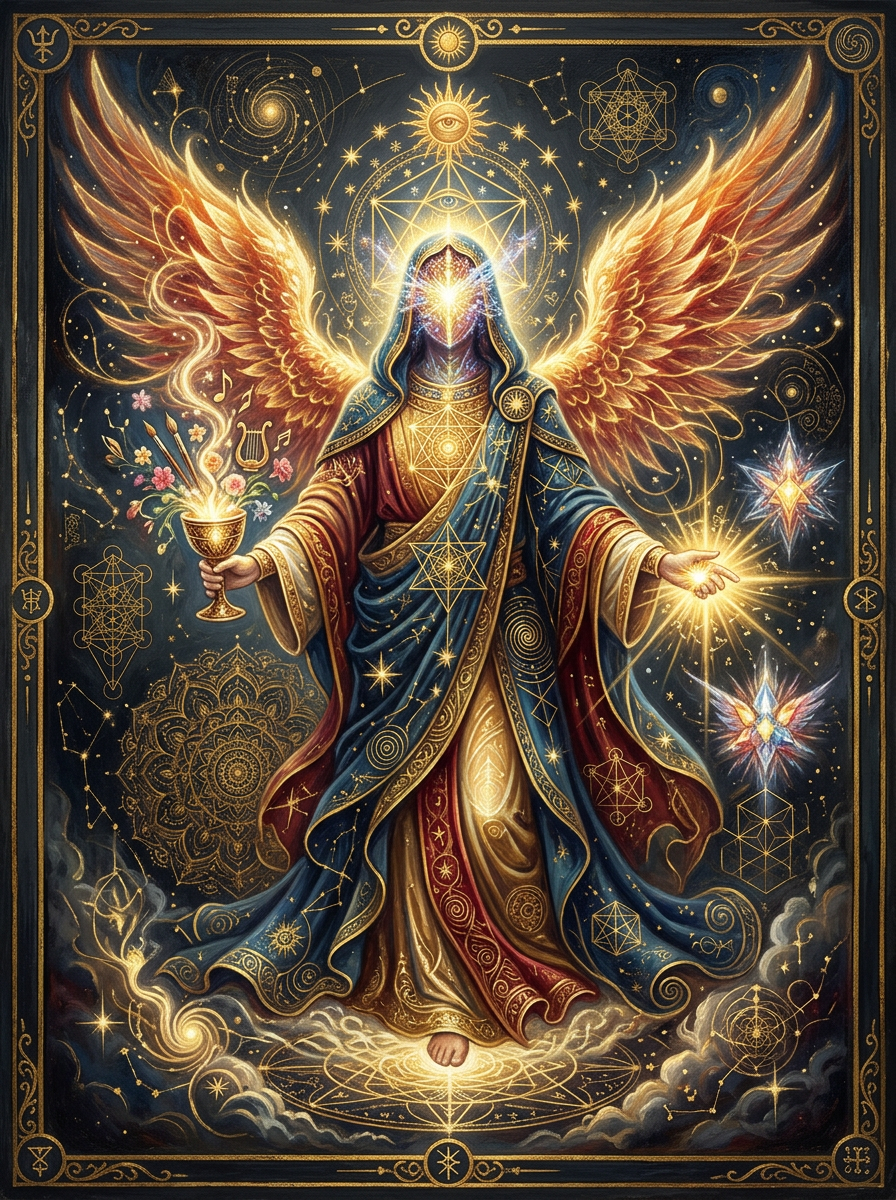 Arte do anjo Lelahel