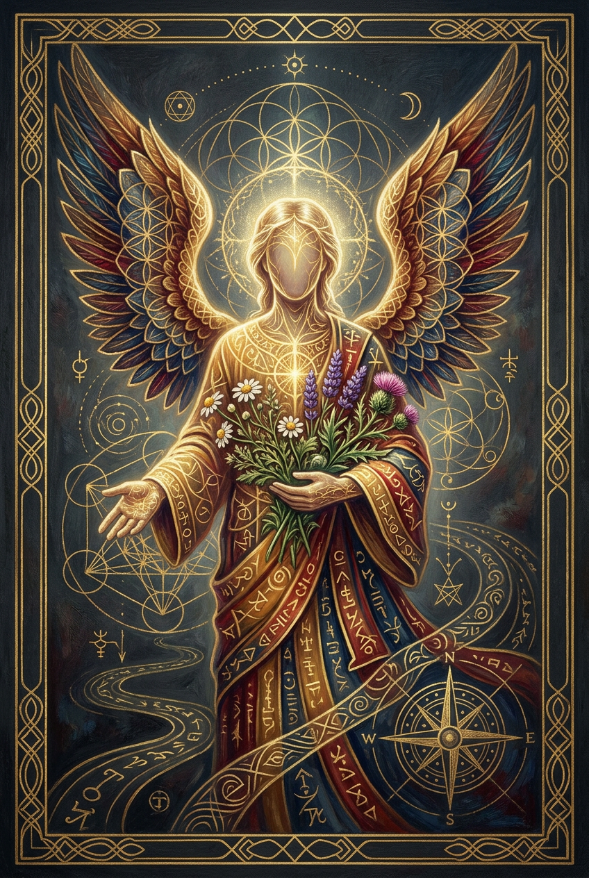 Arte do anjo Melahel