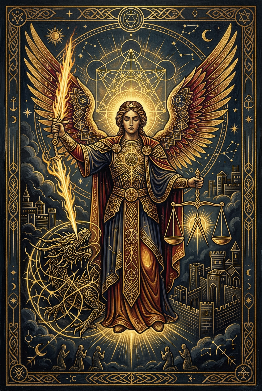 Arte do anjo Mikael