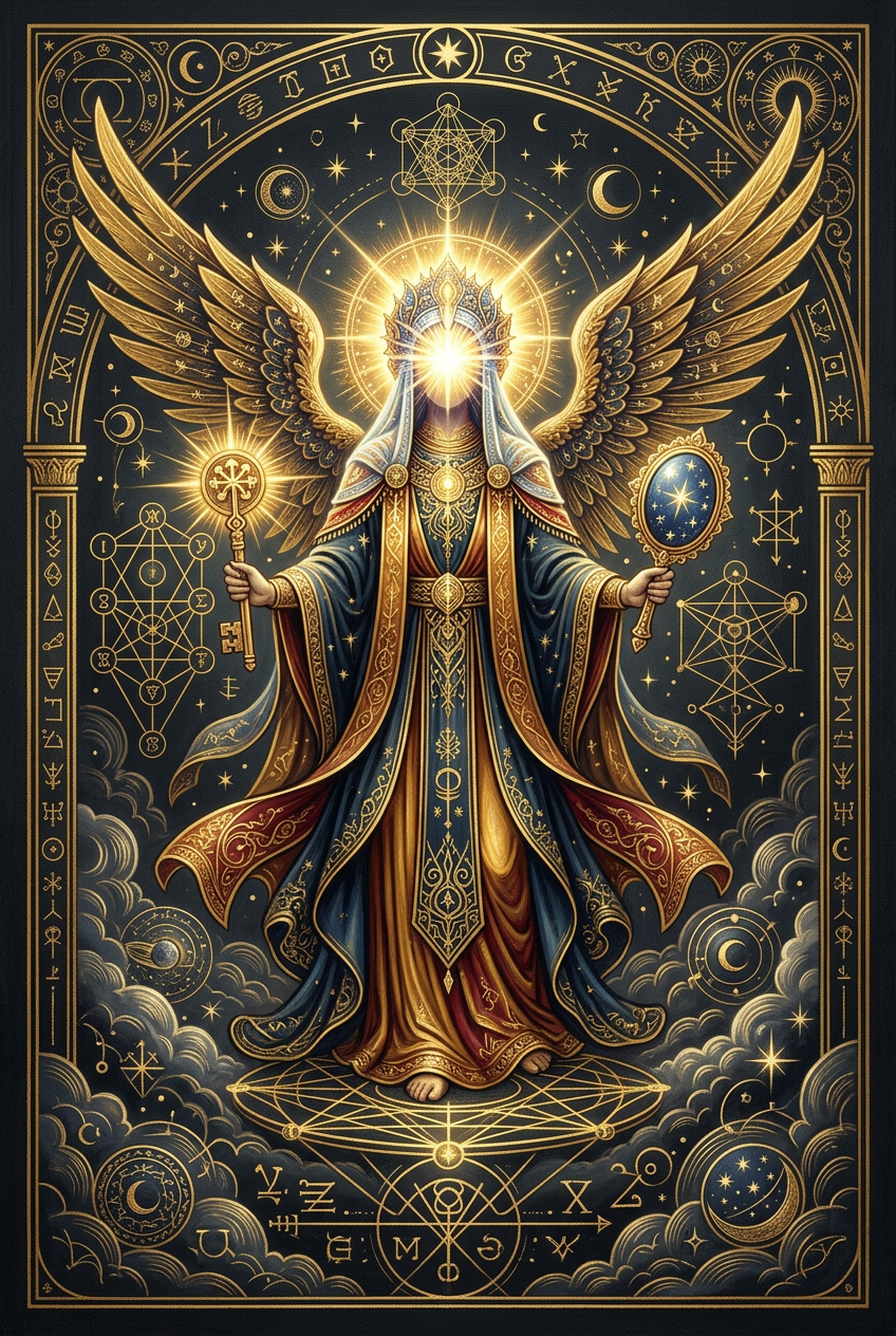 Arte do anjo Rochel