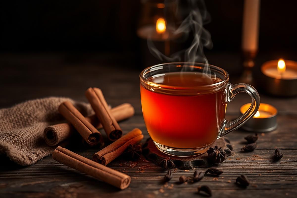 Paus de canela e cravos-da-índia sobre um pano escuro